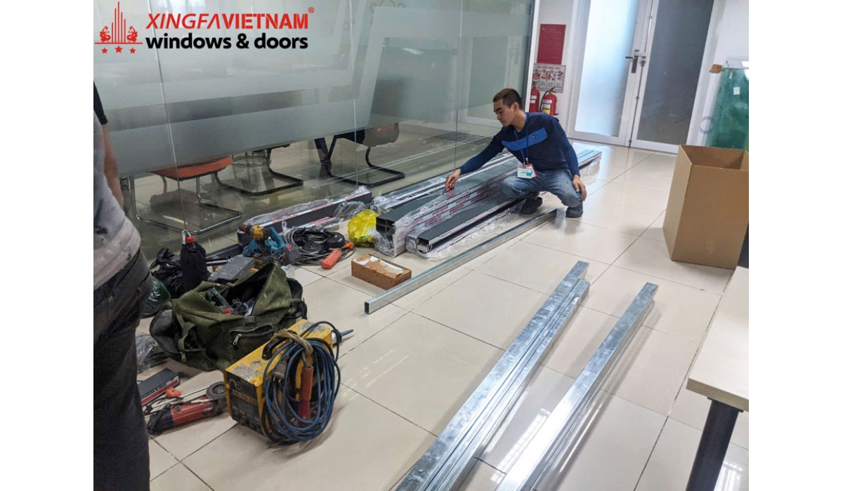 Bàn giao công trình lắp đặt vách ngăn văn phòng – Công ty SPS tại Công Viên Phần Mềm Quang Trung